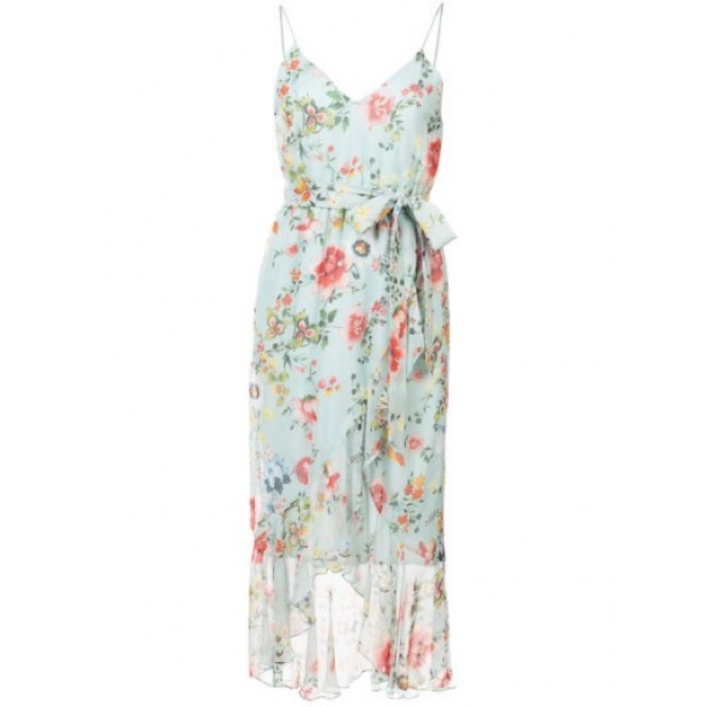 Alice + Olivia mable floral silk dress